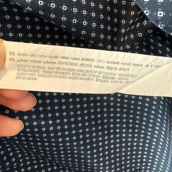 Zara Men's Large Causal Button Down Slim Fit Long Sleeve Shirt - Picture 7 of 7